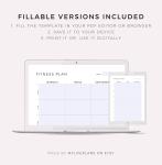 Weekly Fitness Planner: Workouts, Meals & Vitamins