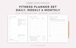 Fitness Planner Set for Workouts and Nutrition