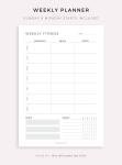Fitness Planner Set for Workouts and Nutrition