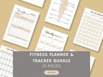 Fitness Planner Bundle | Healthy Lifestyle Tracker PDF