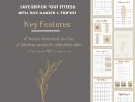 Fitness Planner Bundle | Healthy Lifestyle Tracker PDF