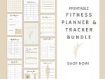 Fitness Planner Bundle | Healthy Lifestyle Tracker PDF