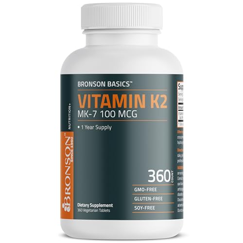 Bronson Vitamin K2 MK-7 100 MCG, 360 Tablets