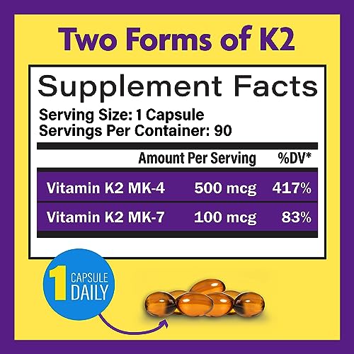 InnovixLabs Full Spectrum Vitamin K2 Softgels - 90 Count