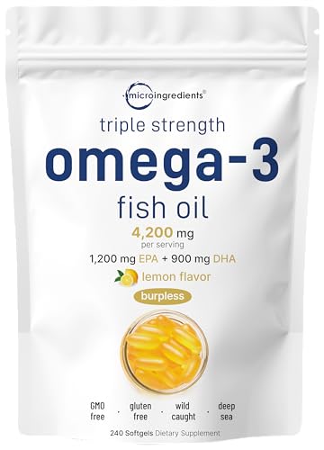 Premium Lemon-Flavored Omega 3 Fish Oil 4200mg