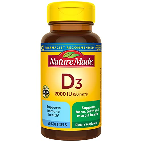 Nature Made Vitamin D3 2000 IU Softgels