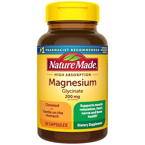 Nature Made Magnesium Glycinate 200 mg, 60 Capsules