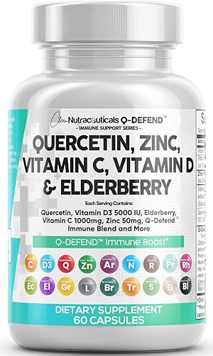 Quercetin Zinc Vitamin C D Elderberry Immune Support