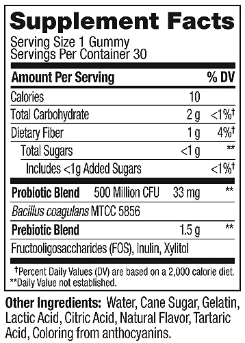 OLLY Probiotic + Prebiotic Gummy for Gut Health