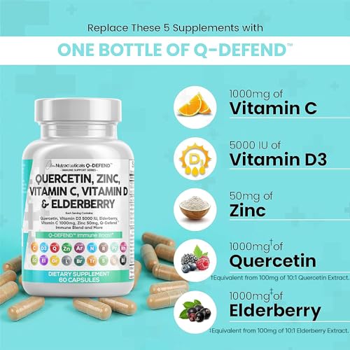 Quercetin Zinc Vitamin C D Elderberry Immune Support
