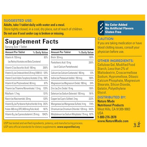 Nature Made Men's Multivitamin 50+, 90 Tablets