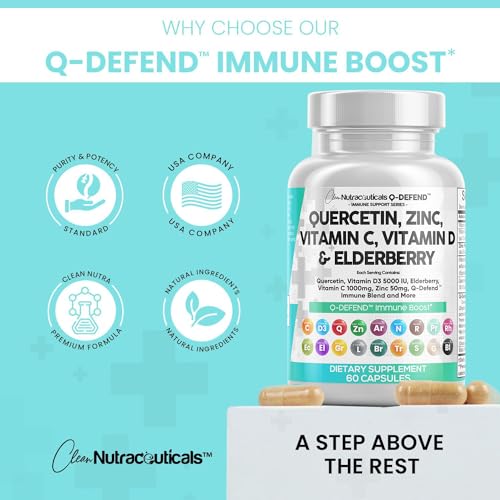 Quercetin Zinc Vitamin C D Elderberry Immune Support