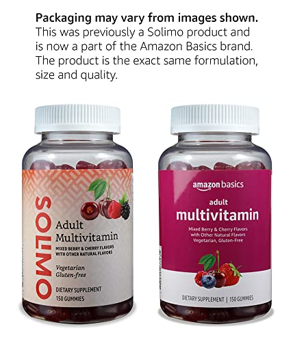 Amazon Basics Adult Multivitamin Gummies, Mixed Berry & Cherry