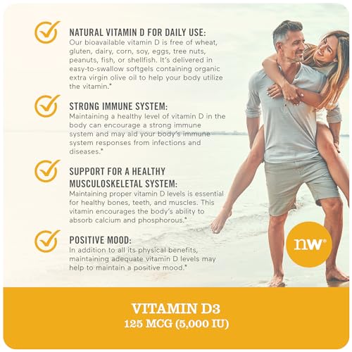 NatureWise Vitamin D3 5000iu Softgels for Immunity