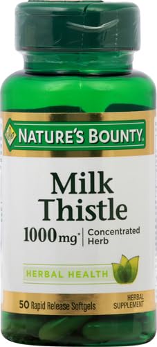 Milk Thistle Herbal Supplement for Liver Health, 1000 mg
