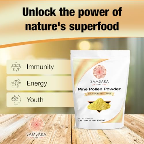 Wild Harvested Pine Pollen Powder for Energy