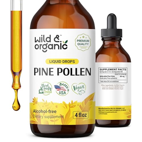 Wild Organic Pine Pollen Tincture - Vegan Drops