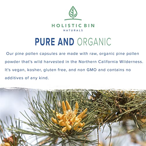 Pure Pine Pollen Capsules - 500mg Organic Formula