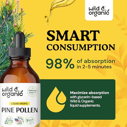 Wild Organic Pine Pollen Tincture - Vegan Drops