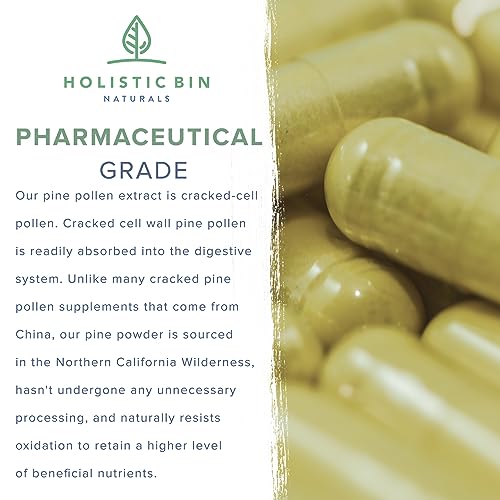 Pure Pine Pollen Capsules - 500mg Organic Formula