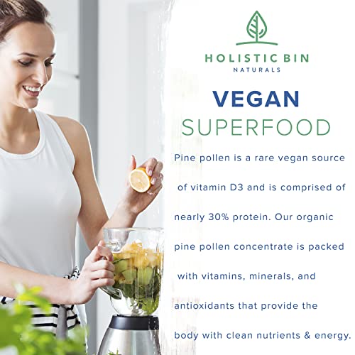 Pure Pine Pollen Capsules - 500mg Organic Formula
