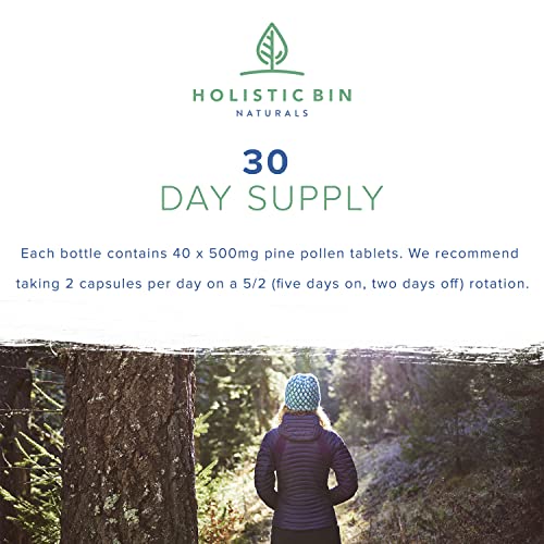 Pure Pine Pollen Capsules - 500mg Organic Formula