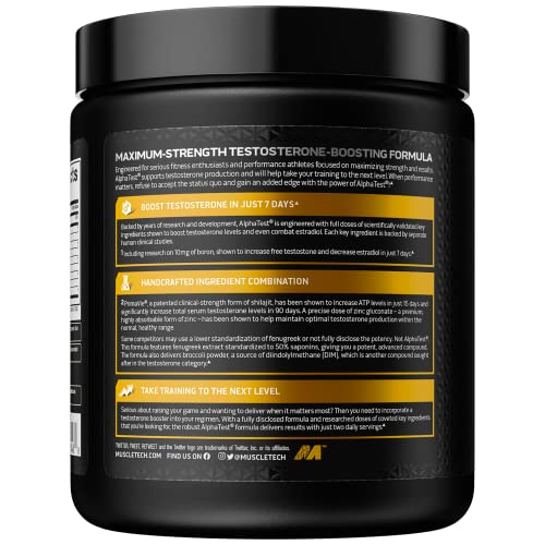 MuscleTech AlphaTest Testosterone Booster for Men