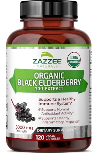 Organic Black Elderberry 10:1 Extract Capsules