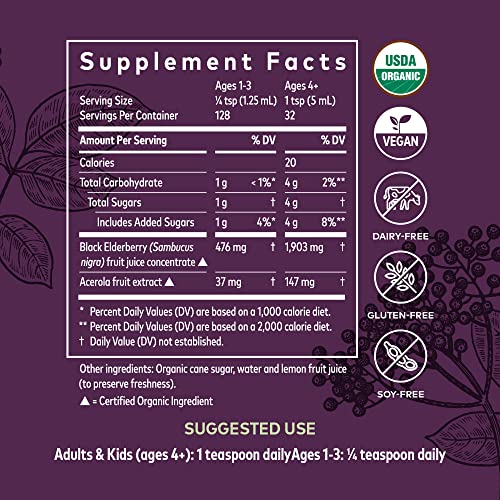 Gaia Herbs Organic Black Elderberry Immune Syrup