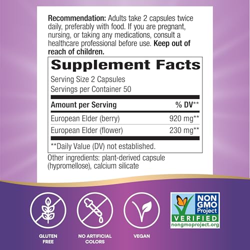 Nature's Way Black Elderberry Immune Support Capsules