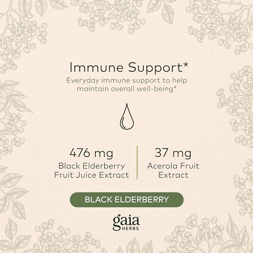Gaia Herbs Organic Black Elderberry Immune Syrup