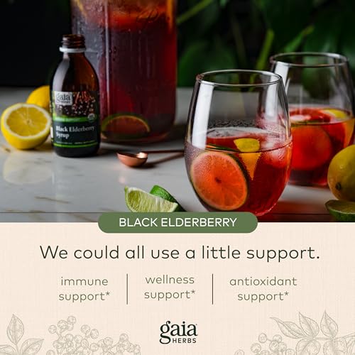 Gaia Herbs Organic Black Elderberry Immune Syrup