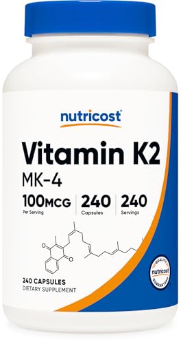 Nutricost Vitamin K2 MK4 Capsules - 240 Count