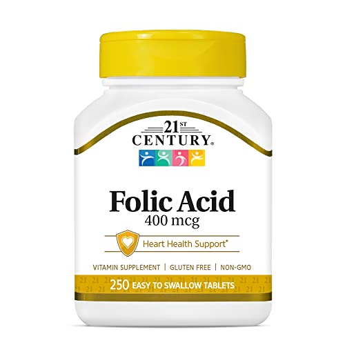 Folic Acid 400 mcg Tablets - 250 Count
