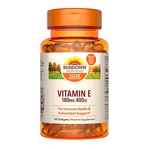Sundown Vitamin E 400 IU Softgels, 100 Count