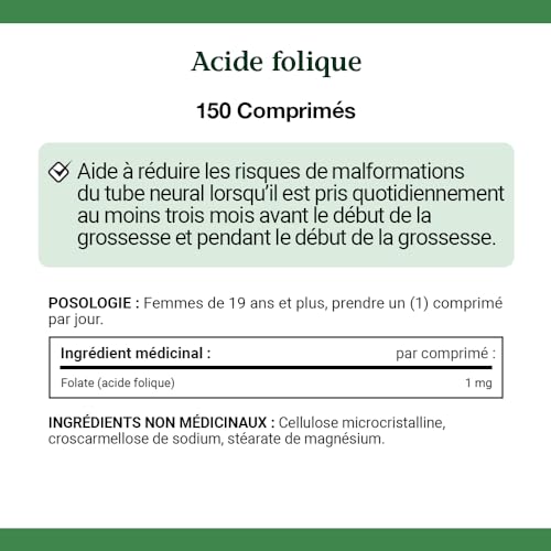 Nature's Bounty Folic Acid 1 mg, 150 Tablets