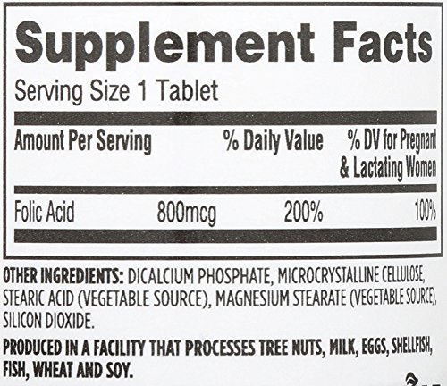 Folic Acid 800mcg - 250 Capsules