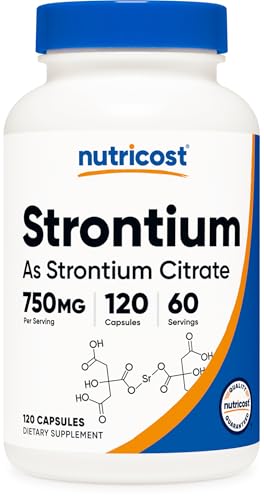 Nutricost 750mg Strontium Capsules - 120 Count