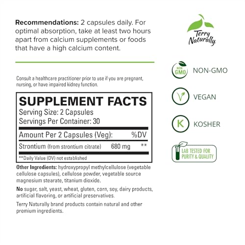 Terry Naturally Strontium for Bone Strength - 60 Caps