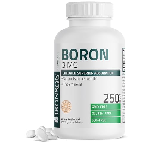Bronson Boron 3 MG Vegetarian Tablets for Bone Health