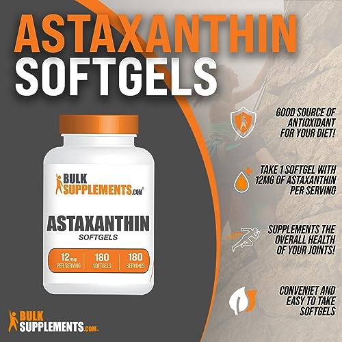 Astaxanthin 12mg Softgels - 180 Count Antioxidant