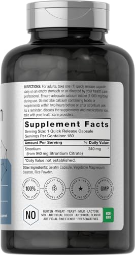 Horbäach Strontium Citrate 940 mg - 180 Capsules