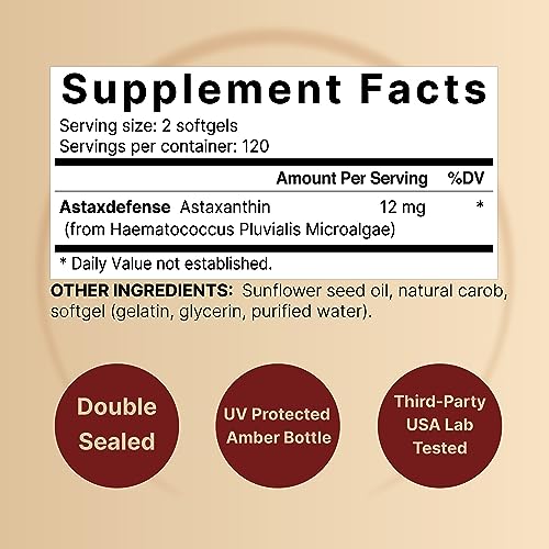 NatureBell Astaxanthin 12mg - 240 Softgels, Max Strength