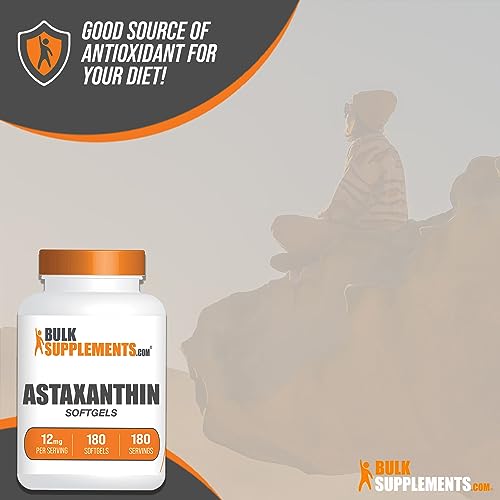 Astaxanthin 12mg Softgels - 180 Count Antioxidant