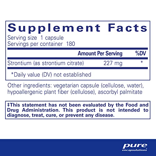 Pure Encapsulations Strontium Citrate for Bone Health