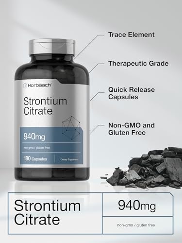 Horbäach Strontium Citrate 940 mg - 180 Capsules