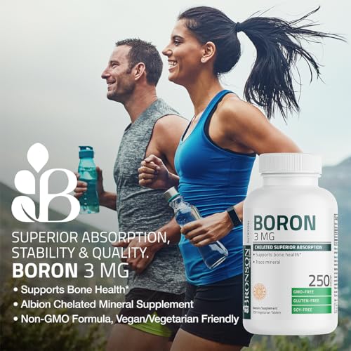 Bronson Boron 3 MG Vegetarian Tablets for Bone Health