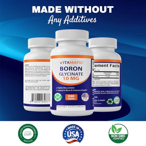 Vitamatic 10mg Chelated Boron for Hormone Balance