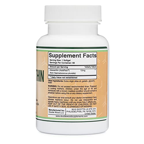 Max Strength Astaxanthin 12mg - AstaReal Brand