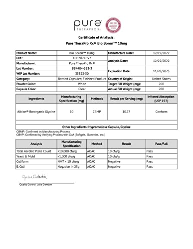 Bio Boron 10mg - Vegan Mineral Supplement 90 Caps